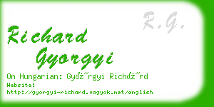 richard gyorgyi business card